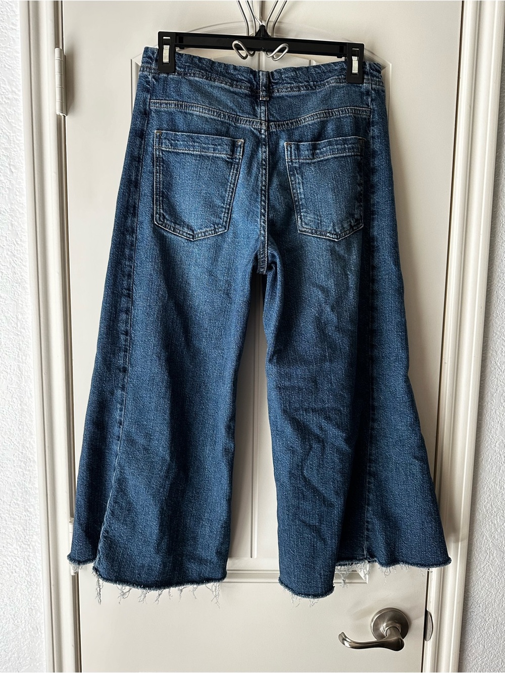 Anthropologie Pilcro Medium Blue Wide-Leg Culotte Cropped Denim Jeans size 26 - Picture 6 of 10
